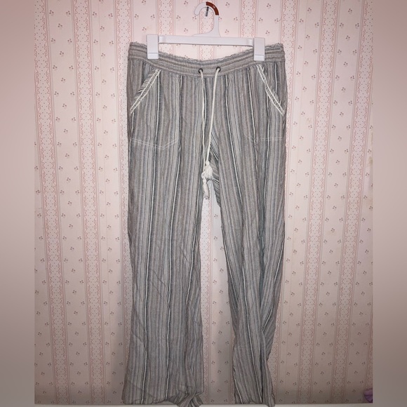 Cute striped linen pants! Size 11/30 - Picture 1 of 5